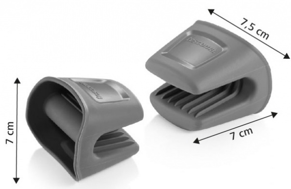 Силіконова прихватка набір 2 шт GrandChef 428754 7,5x7 см графіт Tescoma 