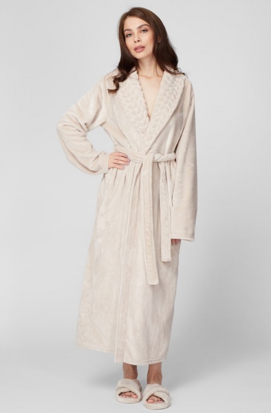 Халат домашний женский Naviale WAVES р. L чай с молоком LH562