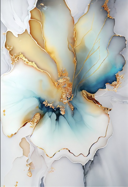 Репродукція Мармурова квітка 50х50 50x50 см Арт Фемелі 