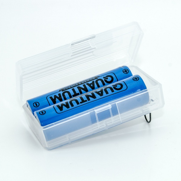 Акумулятор Quantum з клемним виступом NCM 18650 2 шт. (NCM18650TT/1800-PB2)