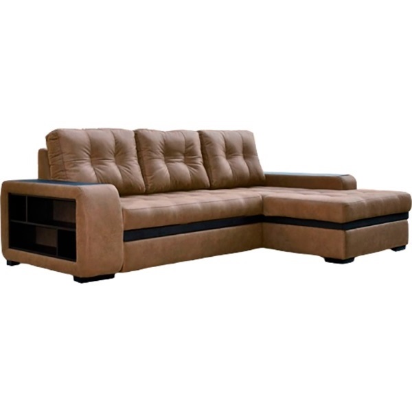 Диван угловой Портленд Vаvilon 03 правый 2550x1700x820 мм коричневый 