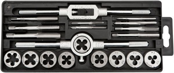 Набор метчиков и плашек M3-M12  Topex 20 шт. 14A425