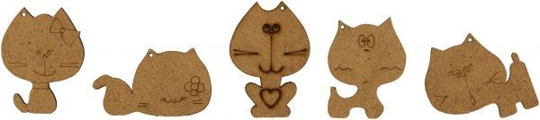 Набір основ для розпису та декорування Кошенята 5 шт. Albero  