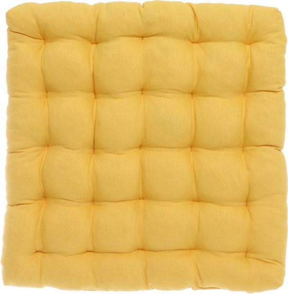 Подушка Bella Vita Duk стьобана жовта 38х38х5 см