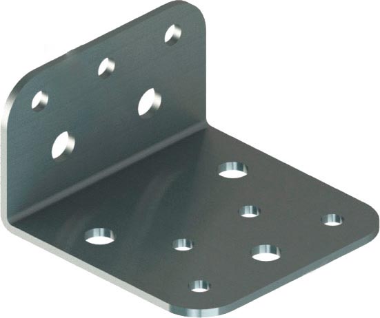 Уголок перфорированный асимметричный 60x35x60мм 2,5мм 