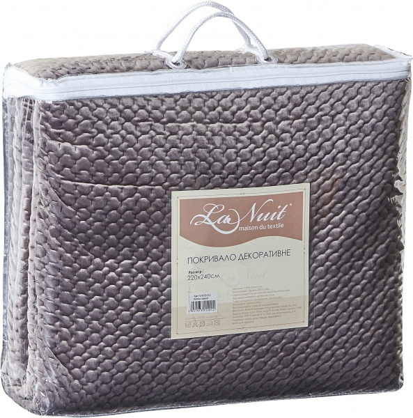 Покрывало Basic 3D Velvet 160x220 см La Nuit серый 