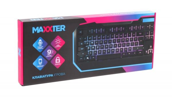 Клавиатура игровая Maxxter (KBG-201-UL) KBG-201-UL black