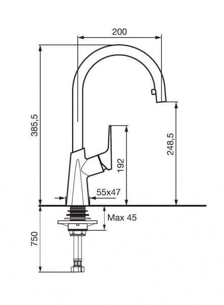 Смеситель для кухни Emmevi Rubinetterie Никла CR89077