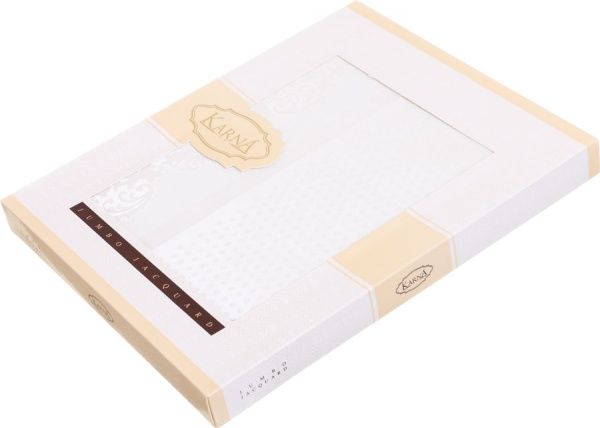 Скатерть Caramel 160x220 см кремовый Karna 