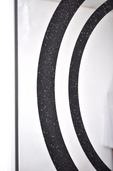 Дзеркало SEAPS Zerrofixx Glitter Circle Black Series 5 90x90 см №3507 