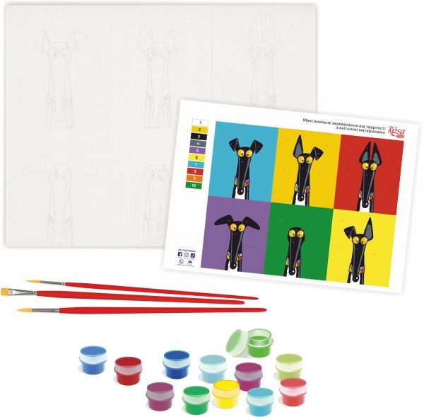 Картина за номерами Funny Dog 35x45 см Rosa Start 