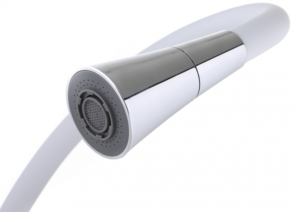 Змішувач для кухні ScandiSPA з гнучким виливом 2 режими сірий