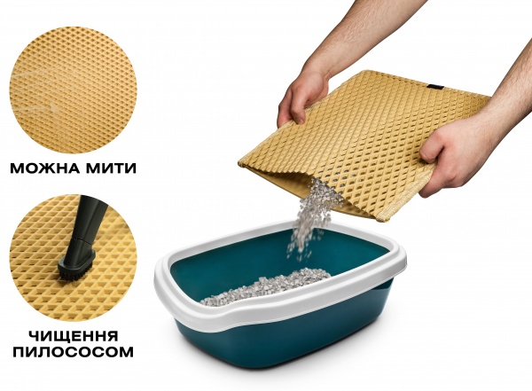 Килимок для туалету EVAtech Kitty 60х40 см бежевий ромб