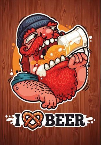 Постер я люблю пиво
