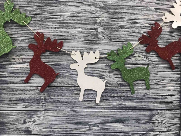 Гирлянда декоративная Діамантові ручки Олень микс цветов 123024 2 м 