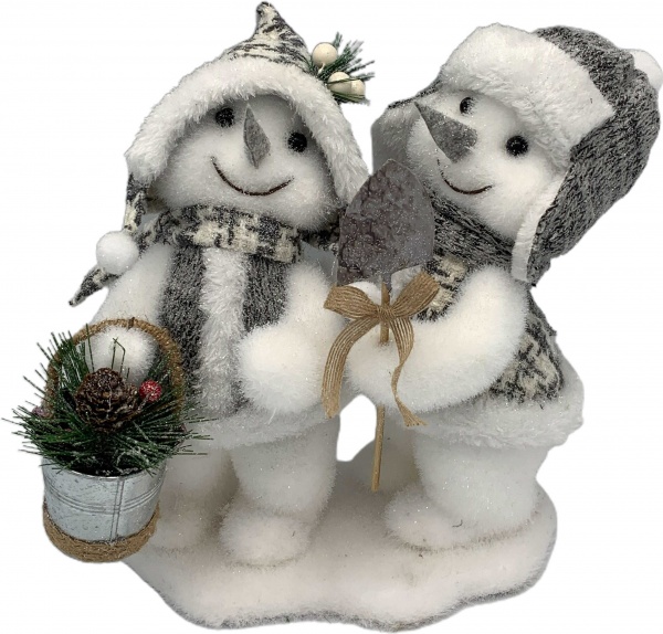 Декорация новогодняя New Star пара снеговиков 28 см 
