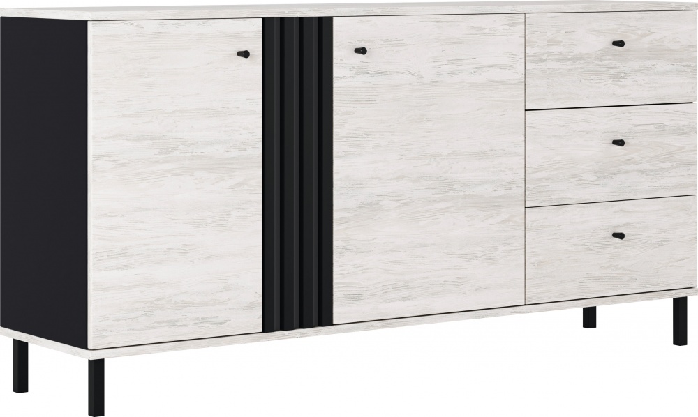 Комод Світ Меблів 2Д3Ш Тео 820x400 мм антрацит/артвуд світлий