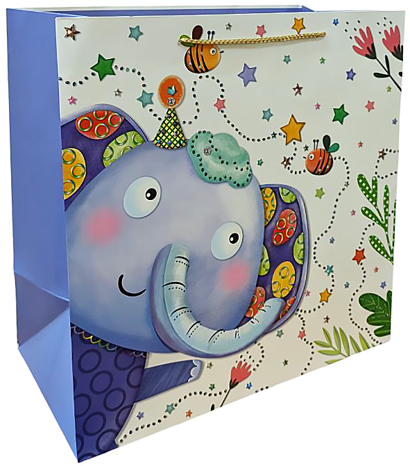 Пакет паперовий квадратний 38X38X20 см Happycom International