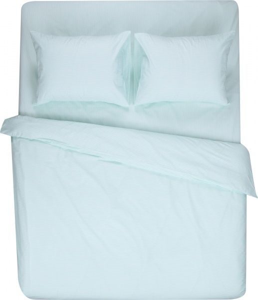 Комплект постельного белья Basic полоска 2.0 зеленый La Nuit 