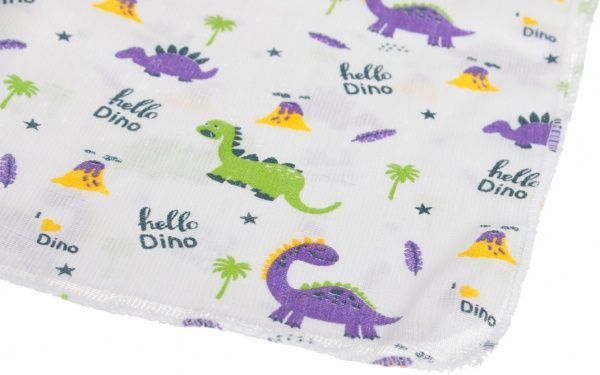 Пелюшка Home Line Динозаврики 90х110 см салатово-фіолетовий 155969 