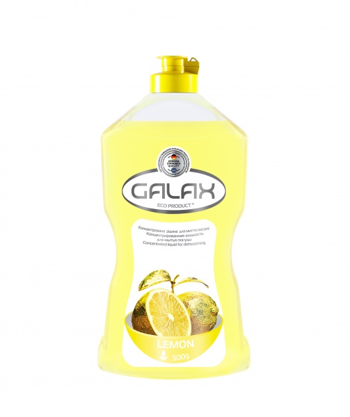 Жидкость для ручного мытья посуды Galax Лимон 0,5л