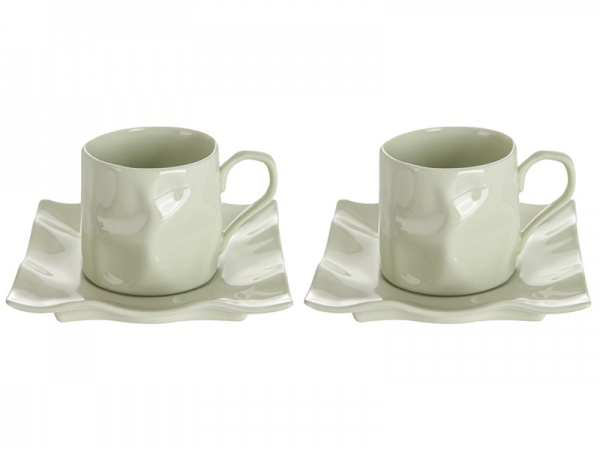 Чашка для кофе с блюдцем Бэсик 120 мл 4 предмета 264-711 Lefard