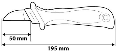 Ніж монтажний NEO tools 1000 В 195 мм. 01-550
