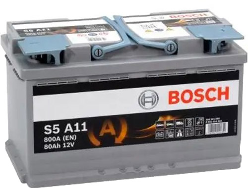 Акумулятор автомобільний Bosch S5 80Ah 800A 12V «+» праворуч (BO 0092S5A110)