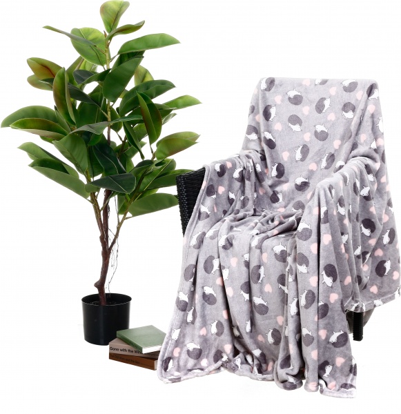 Плед Frannel Hedgehog 220x200 см сірий La Nuit 