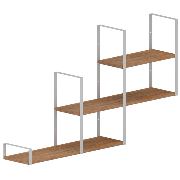 Кронштейн для полок Valore Прямоугольник двойной Loft SW-DR-28 белый