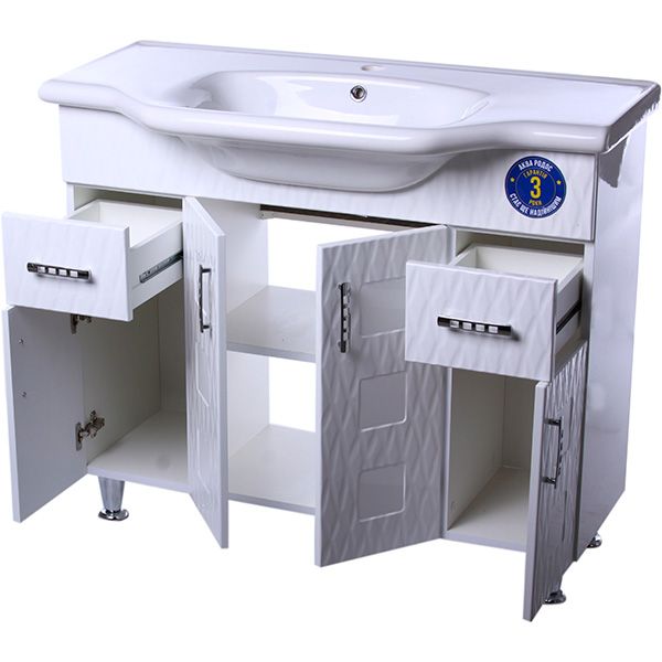 Тумба підлогова Aqua Rodos Ассоль 100 з умивальником New Klasik 081300-u