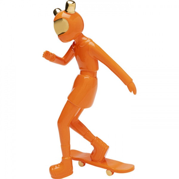 Статуетка декоративна Skating Astronaut помаранчева 33 см KARE Design