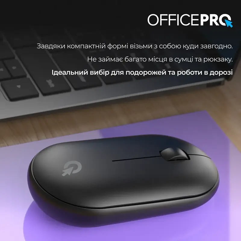 Миша OfficePro M185B Silent Click Wireless black (M185B)