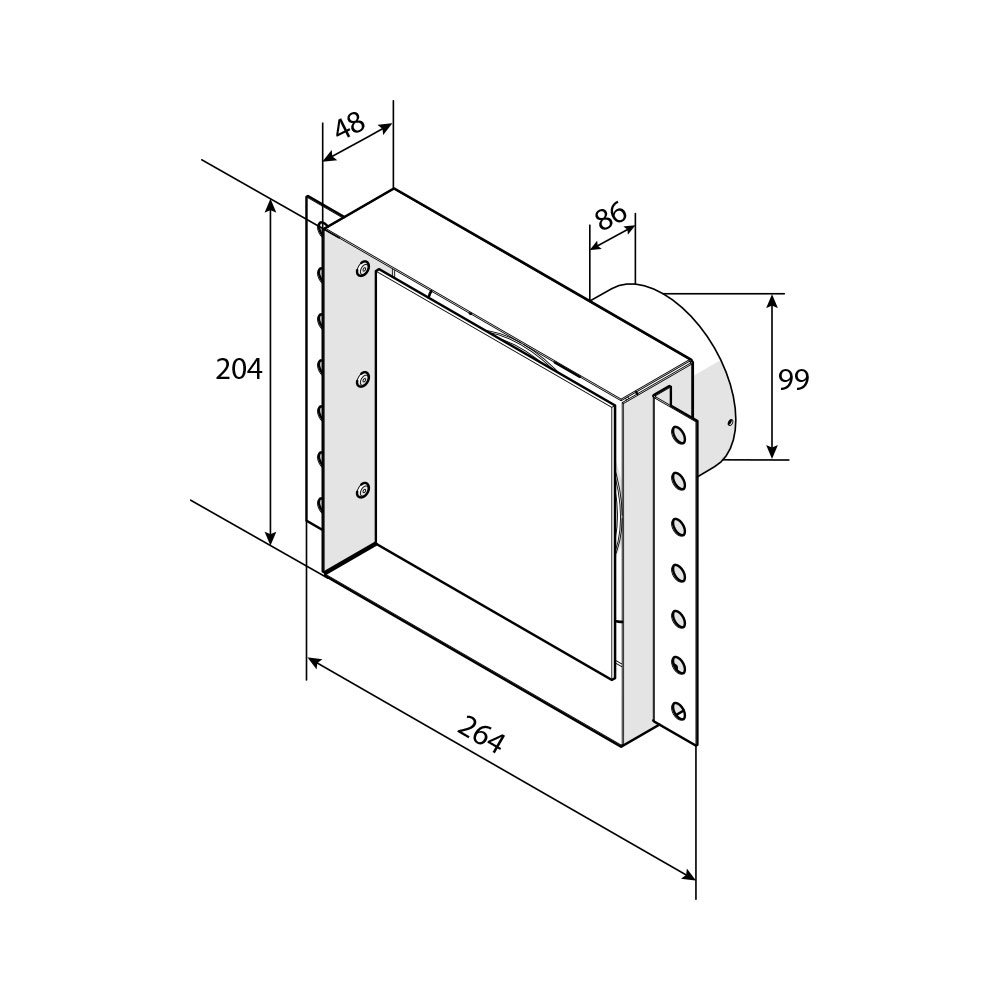 Вытяжной вентилятор скрытого монтажа Вентс 100 Стоун
