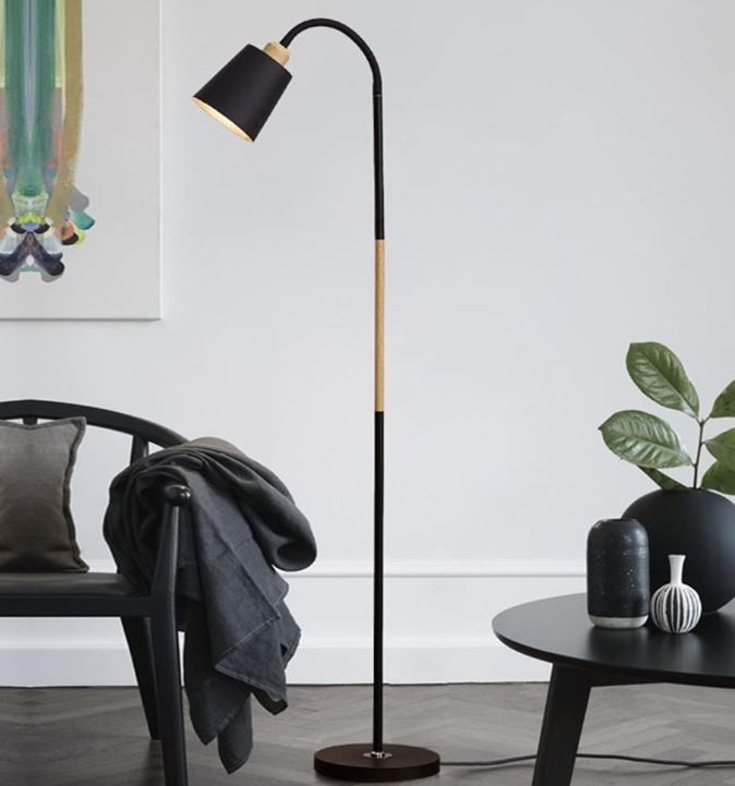 Торшер Berger Торшер 1060-FL-1 Black 1xE27х40W,L21xH150см алюміній/пластик