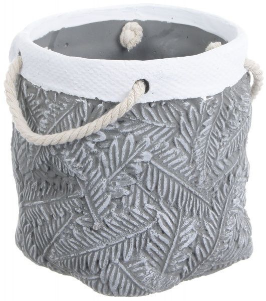 Кашпо Leaf 14,5х14,5х16 см сірий