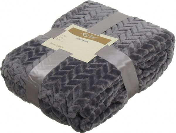 Плед Flannel Plush 200x220 см графит La Nuit 
