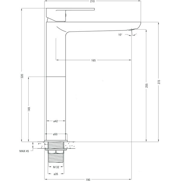 Смеситель для умывальника Deante Alpinia BGA 021K
