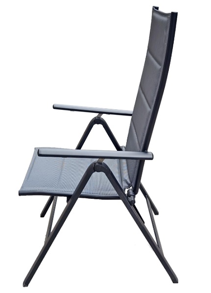 Кресло раскладное Indigo алюминий 110x58,5x73 см серый