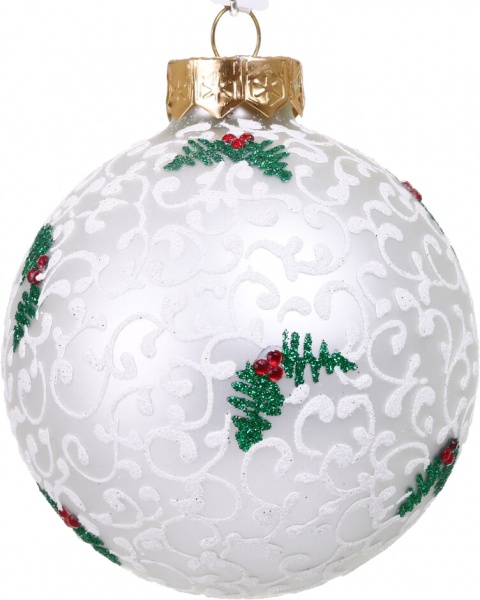 Куля новорічна Декор-престиж d 80 мм в асортименті