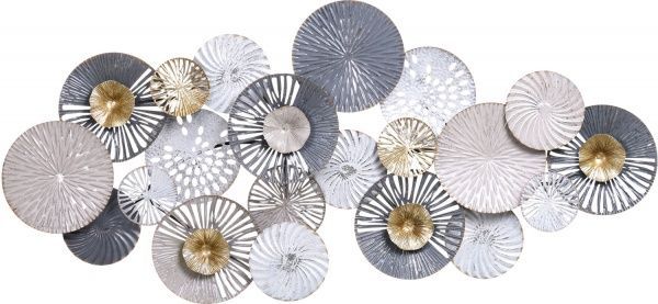 Декор настенный Reed 162,6x76,8 см серо-золотистый 