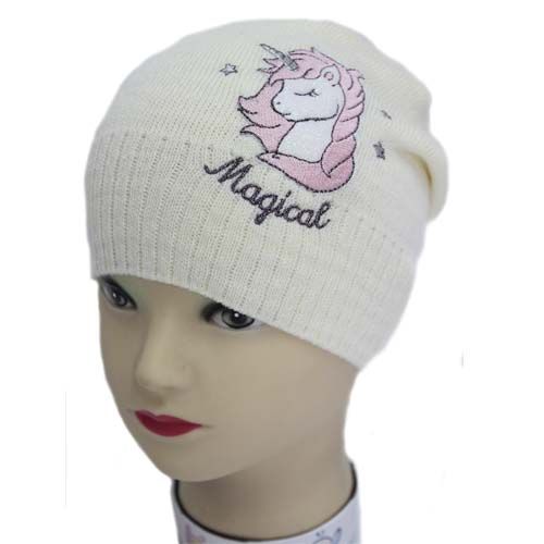 Шапка для девочек Luna Kids р.48-50 молочный 2274 