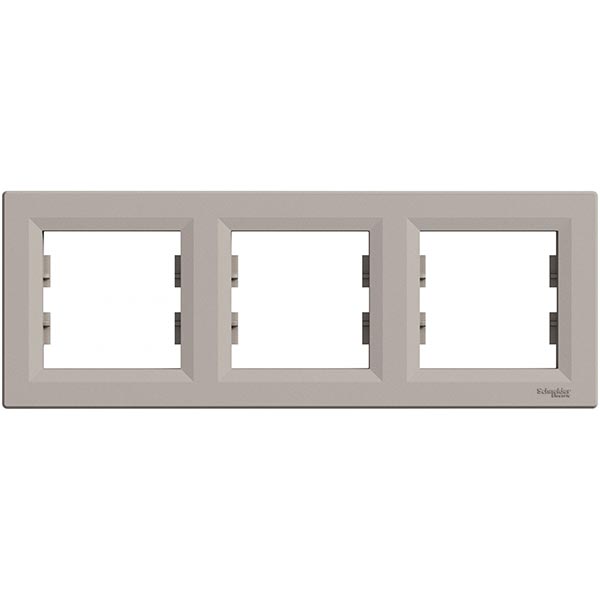 Рамка трехместная Schneider Electric Asfora горизонтальная бронзовый EPH5800369