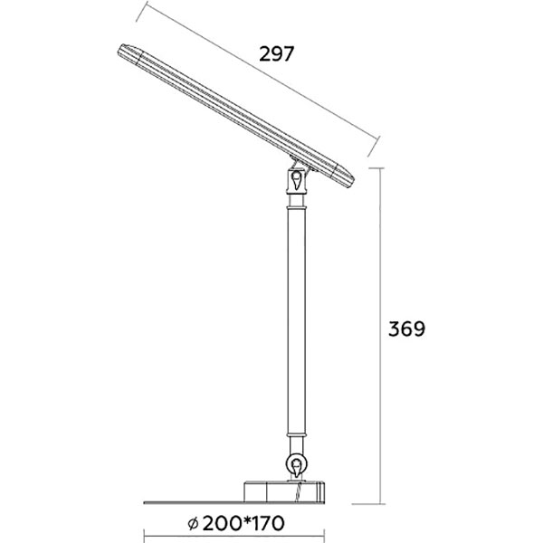 Настільна лампа офісна Eurolamp LED-TLM-1 5 Вт білий 