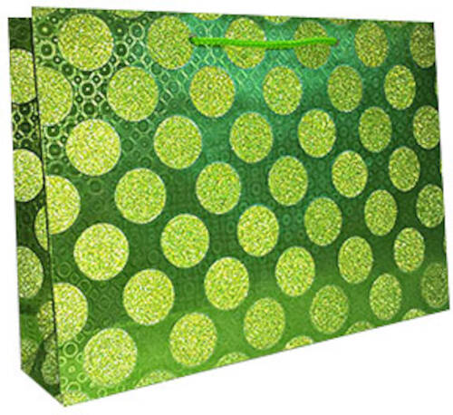 Пакет подарочный 24x34x9 см текстурный зеленый