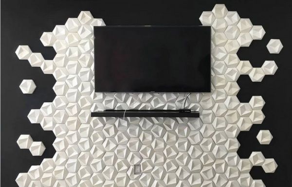 Форма для 3D плитки Pixus 3D Битые соты 425x385 мм 