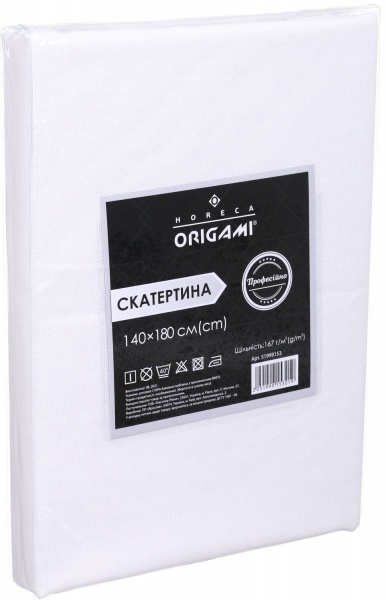 Скатерть 167г/м2 140x180 см белый Origami Horeca 