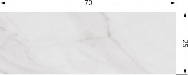 Плитка EcoCeramic ESSENTIAL WHITE 25х70 