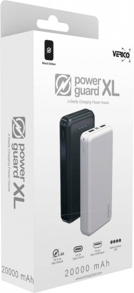 Универсальная мобильная батарея Verico Power Guard XL 49845 20000 mAh black (4713095607042) 