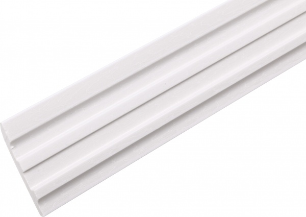 Плинтус King Floor JX294-W белый 2000x100x15 мм 